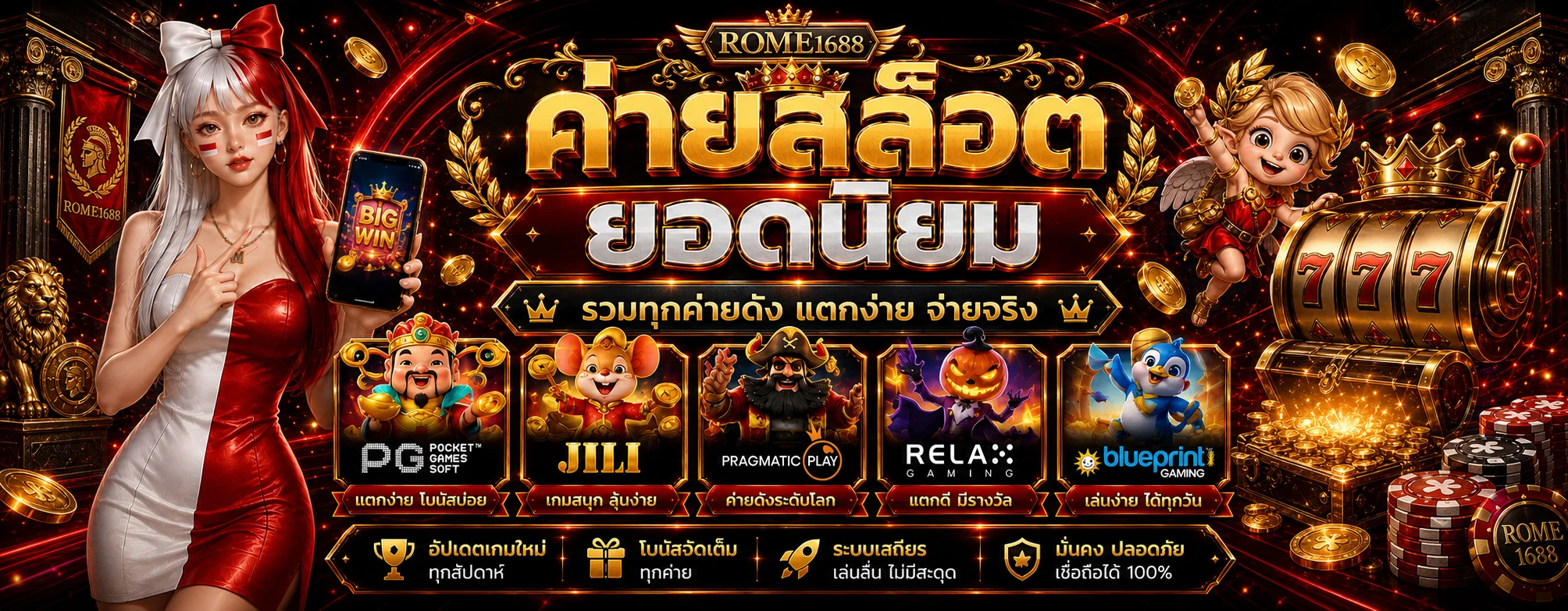 ROME1688 ค่ายเกมสล็อตยอดนิยม